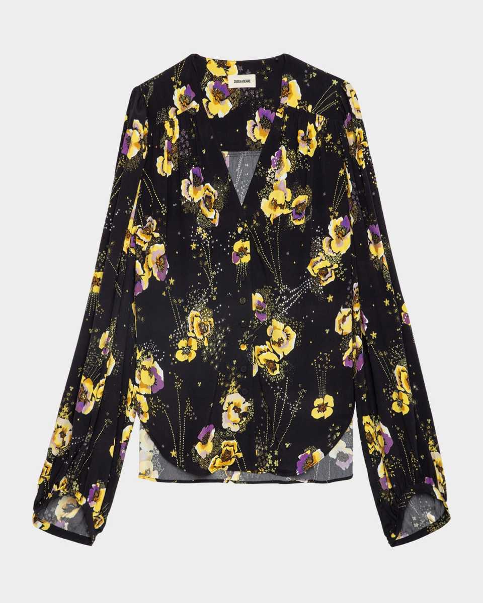 Turin Crepe Yoko Strass Blouse